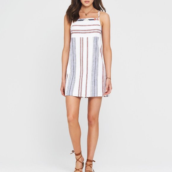 Tigerlily Dresses & Skirts - TIGERLILY San Marcos Cotton Stripe Mini Apron Dress RRP$110